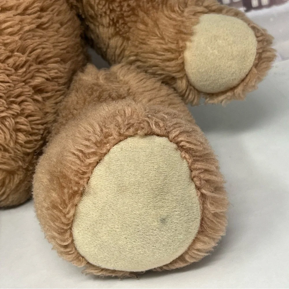 Vintage Jointed Plush Brown Tan Shelf Teddy Bear 12”